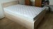 postel masiv buk, odstín bílá transparent s ÚP, 120 x 200 cm